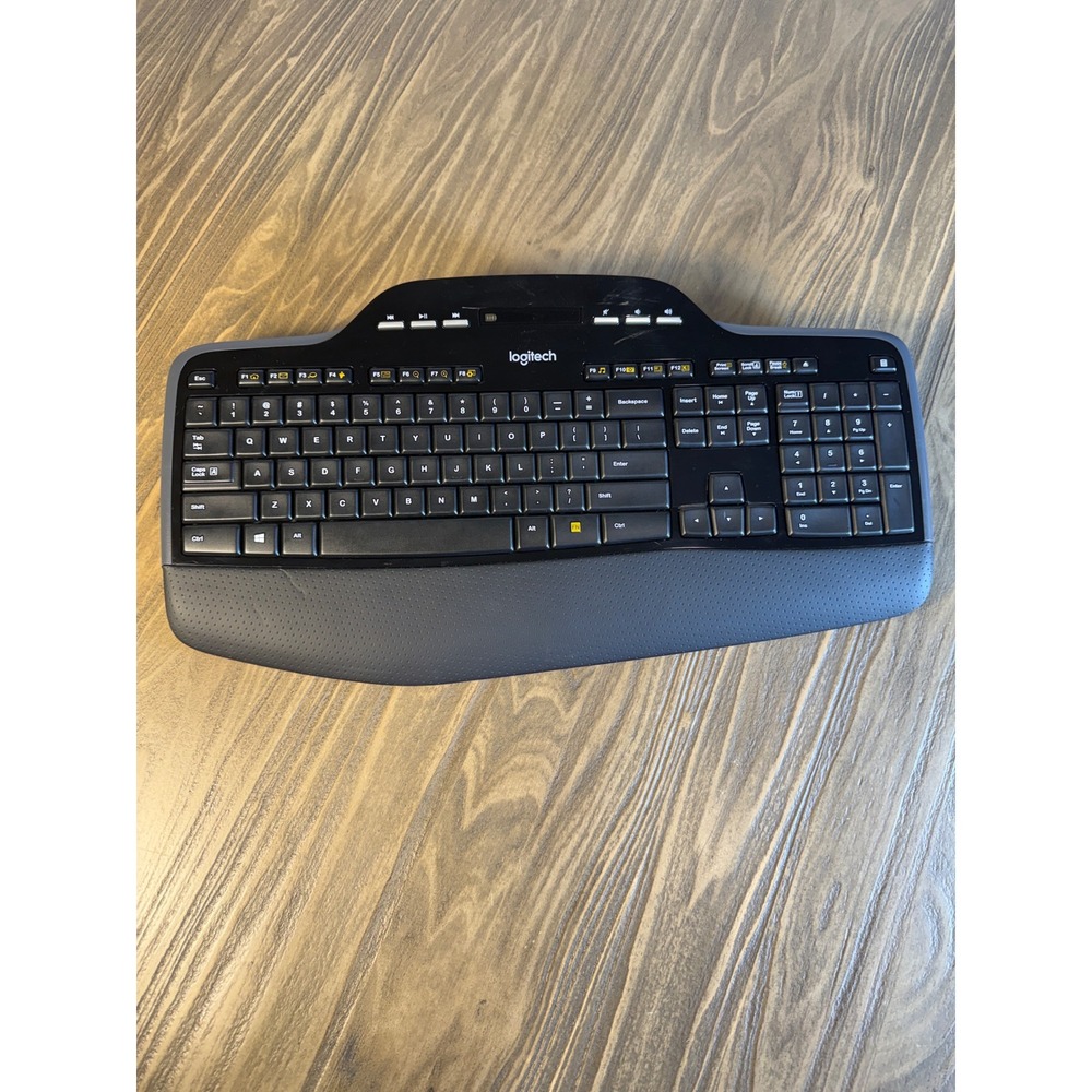 Logitech MK710 Wireless Keyboard Full Size Ergonomic Media Keys Tested No Dongle